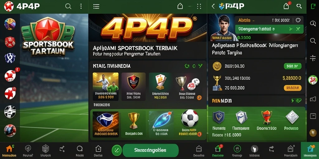 Tampilan gameplay 4P4P dengan berbagai pilihan taruhan olahraga.