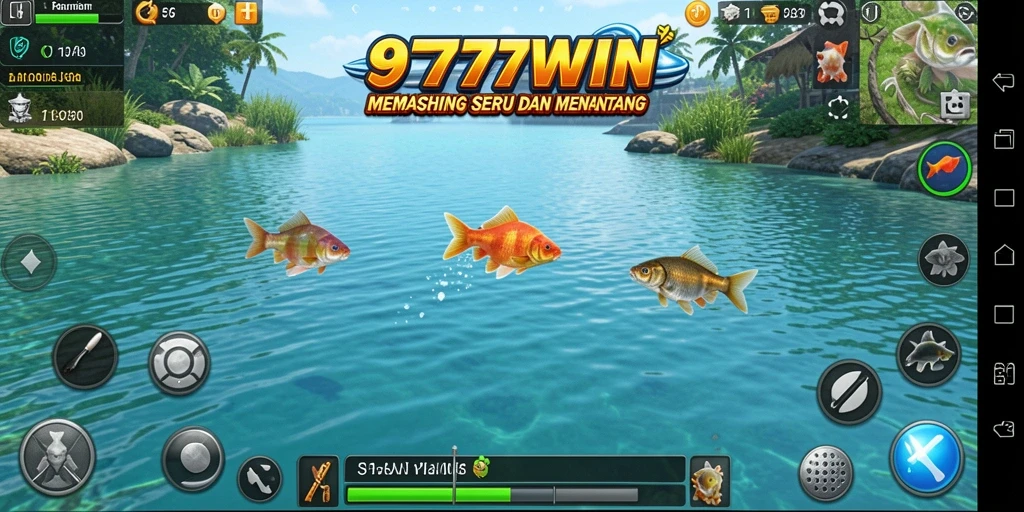 Screenshot gameplay 9777WIN yang menampilkan aksi memancing yang seru.