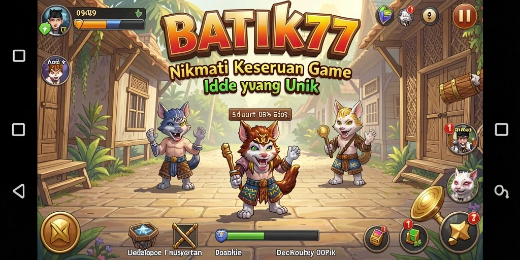 Screenshot gameplay BATIK77 menampilkan proses menciptakan batik yang memukau.