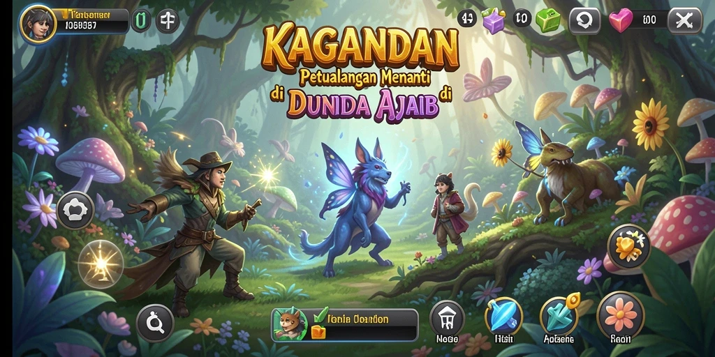Tangkapan layar KAGANDAN menampilkan aksi petualangan yang mendebarkan.