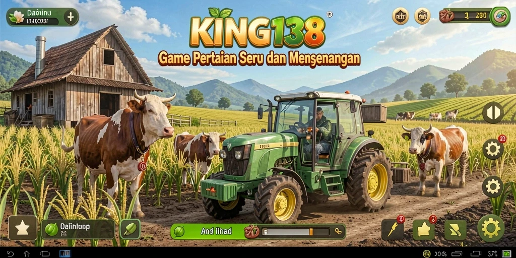 Tampilan gameplay menarik dalam KING138 dengan berbagai aktivitas pertanian.