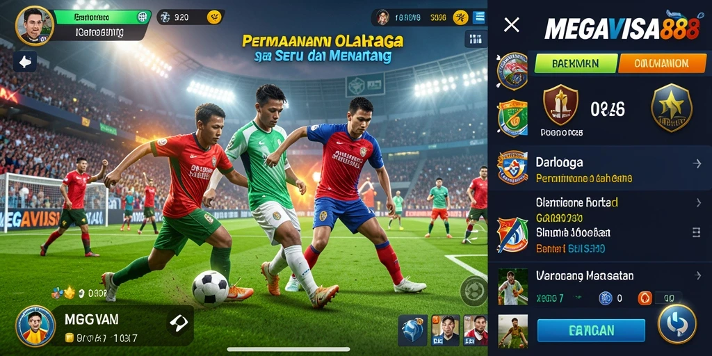 Screenshot utama dari MEGAVISA88 yang menunjukkan gameplay olahraga yang mendebarkan.
