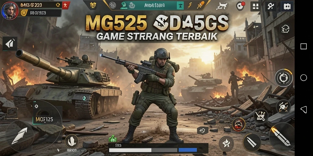 Tampilan gameplay MG525 dengan grafik yang menarik dan strategi yang mendebarkan.
