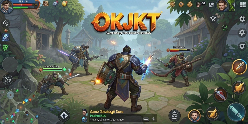 Tampilan gameplay menarik dari OKJKT dengan elemen strategi mendalam.