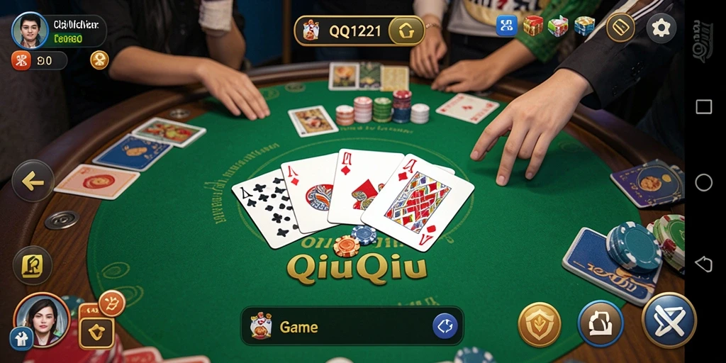 Tampilan gameplay seru QQ1221 dalam permainan QiuQiu.