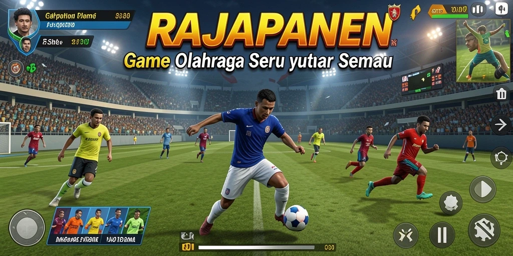 Tangkapan layar utama menampilkan aksi seru dalam bermain RAJAPANEN.