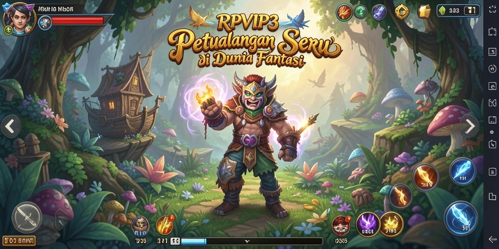 Tangkapan layar dari RPVIP3 menunjukkan aksi seru dalam petualangan.