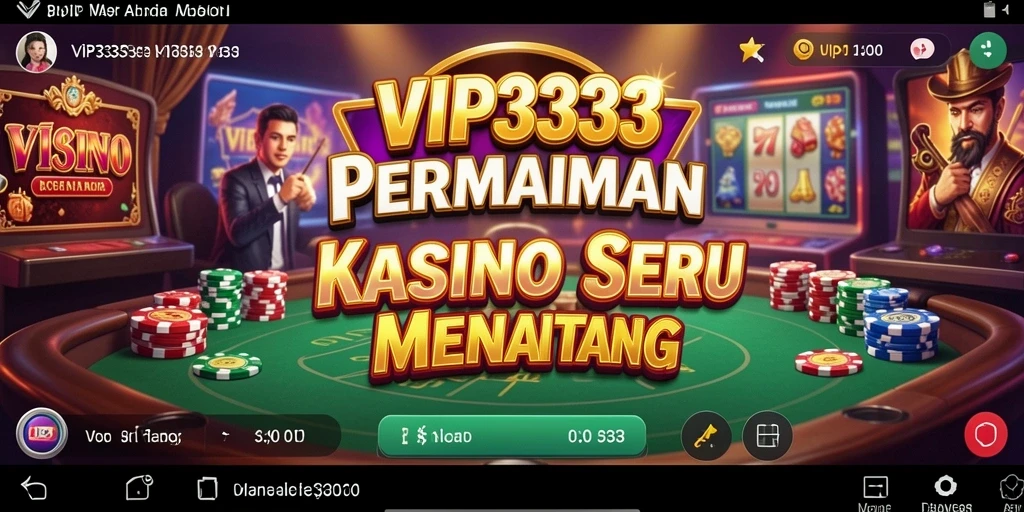 Tampilan gameplay kasino yang menarik dan mengasyikkan di VIP333.
