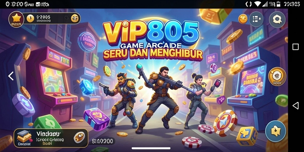 Tampilan gameplay seru dari VIP805 dengan aksi Arcade yang menantang.