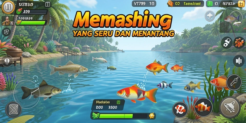Tampilan gameplay VT789 dengan pengalaman memancing yang mendebarkan.