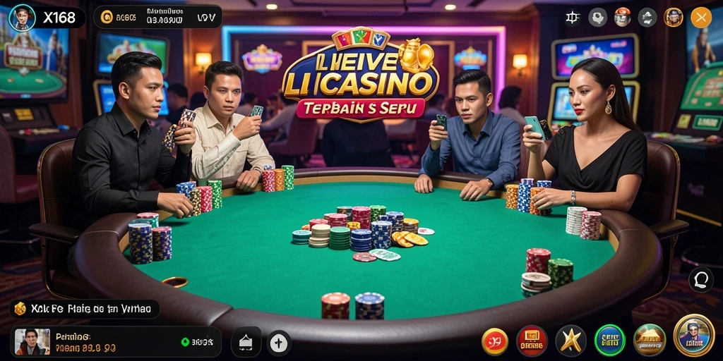 Gameplay Live Casino yang menegangkan dengan dealer langsung dan suasana nyata.